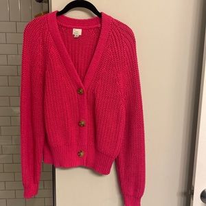 Pink button up cardigan